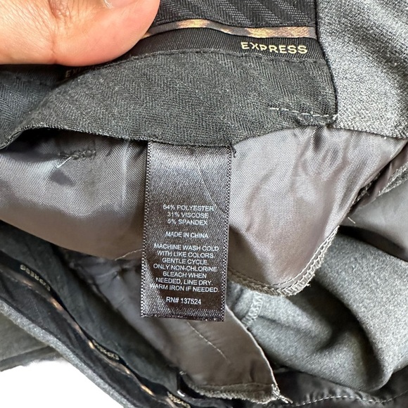 Express Editor Wide Leg Trouser Business Wear Pant Suit in Grey Size:‎ 6 - Picture 4 of 9